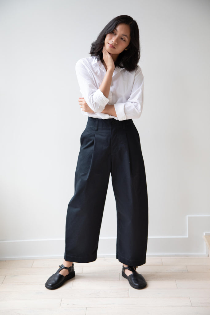 Aseedonclöud | HW Wide Trousers in Charcoal