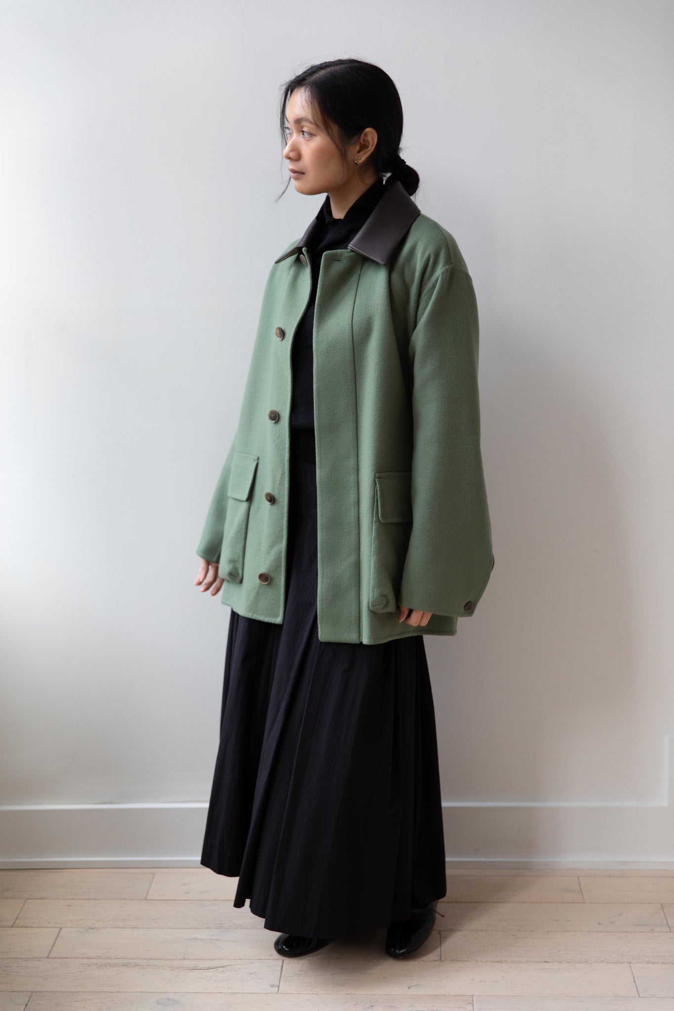 オーラリーCASHMERE MELTON HAND SEWN BLOUSON rennes — Auralee | Cashmere Melton Handsewn Blouson in Olive