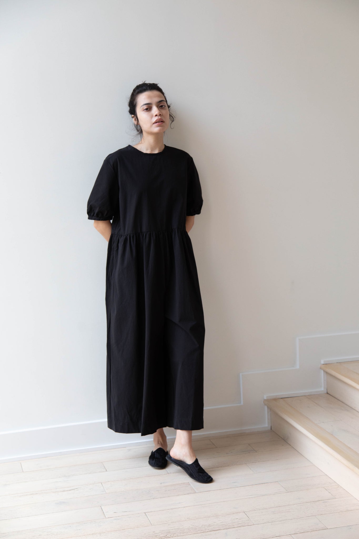 Robe de Peau | Puff Sleeve Jumpsuit in Black