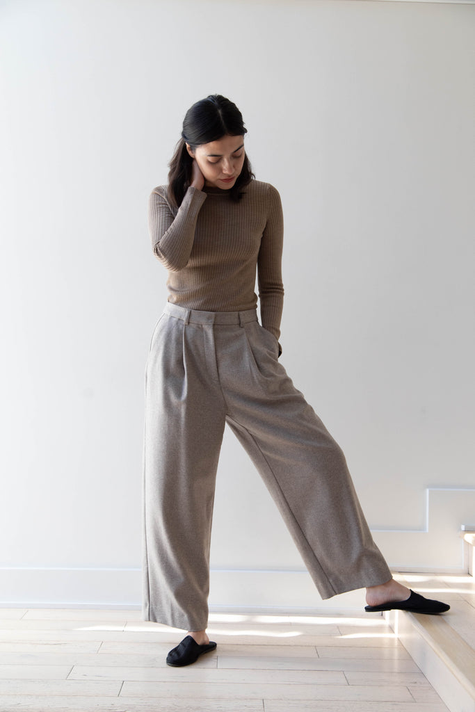 Skall | Bob Trouser in Light Grey Wool