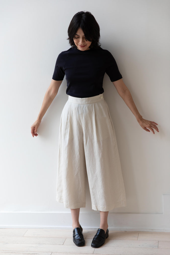 Arts & Science | Buck Tuck Easy Wide Pants in Gasuri Ivory