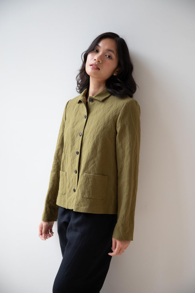 Apuntob | Cotton Wool Jacket in Forest