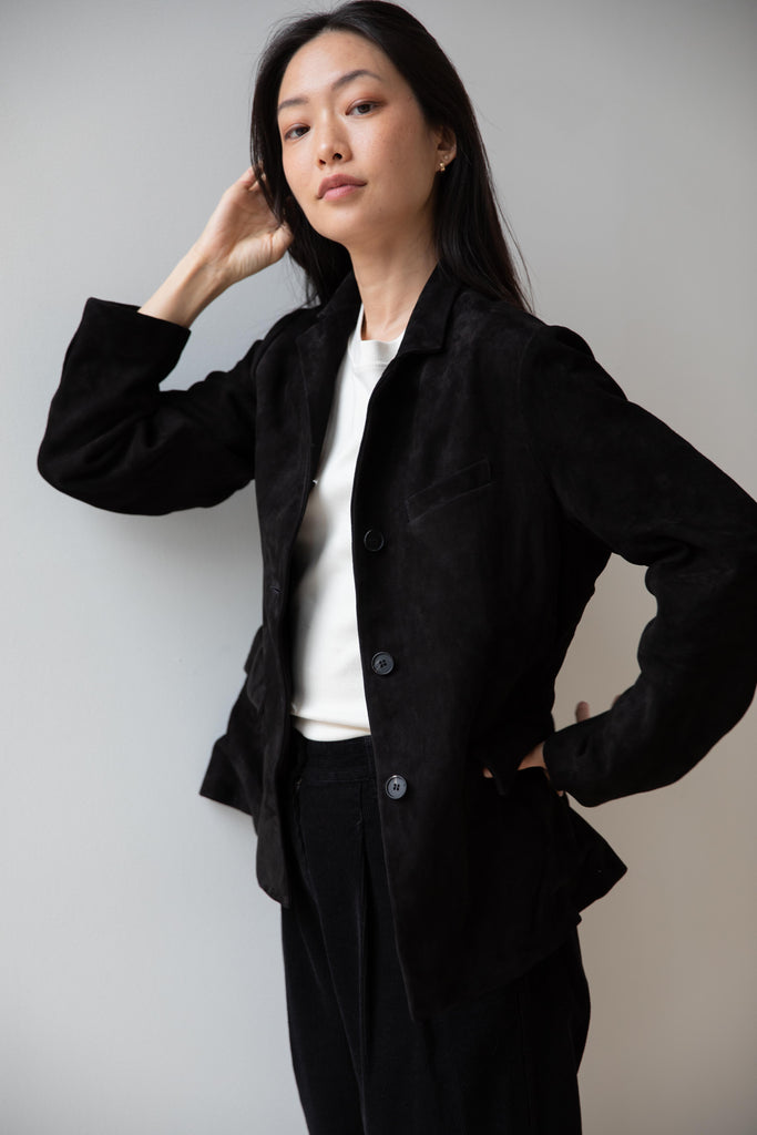 Bergfabel | Leather Giulia Jacket in Black