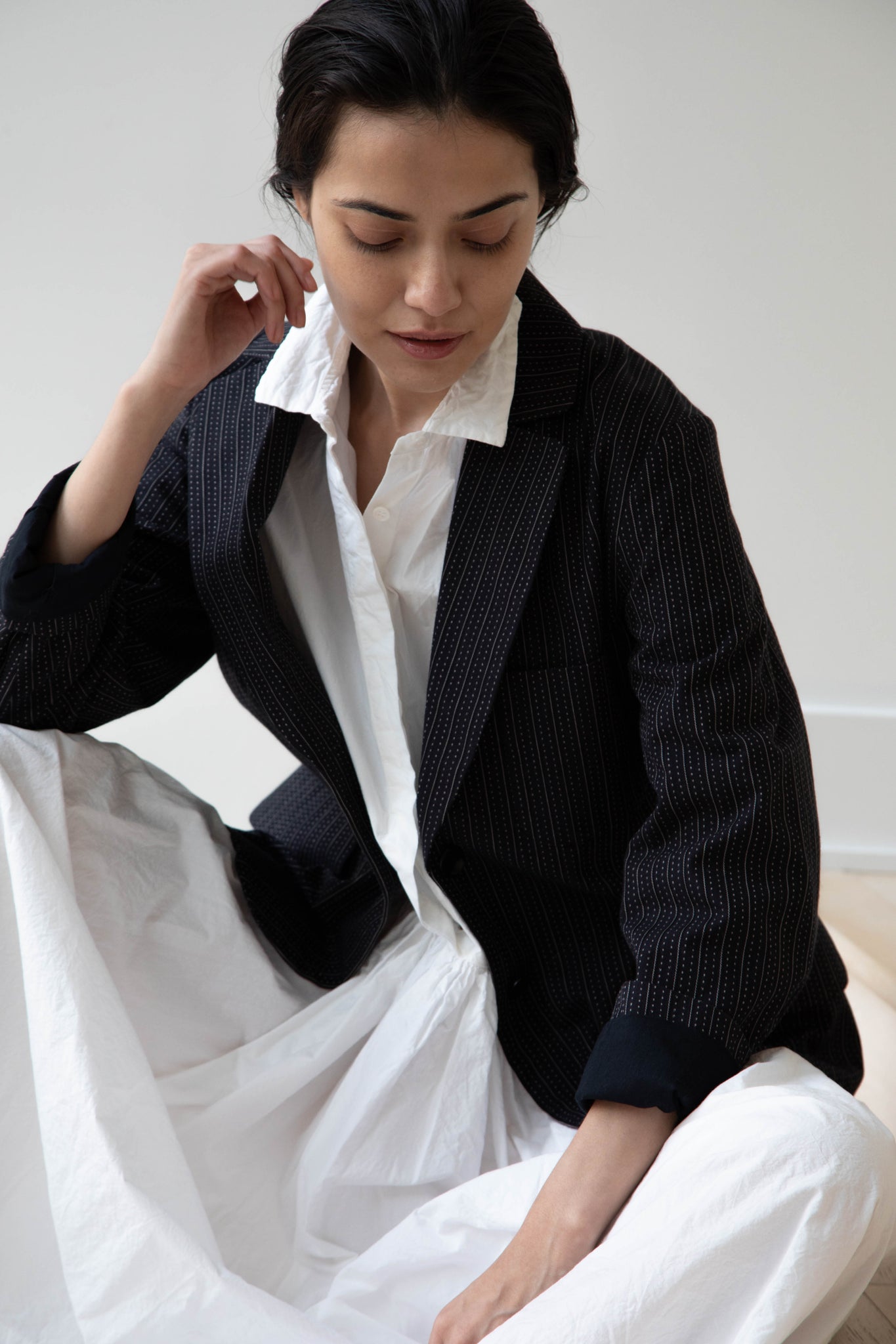 Arts & Science | Cropped Jacket in Cotton Silk Dobby
