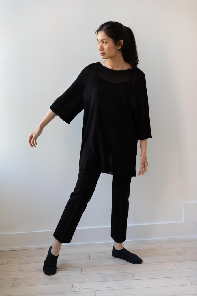 Cancellato Uniform | Viscose T-Shirt in Black