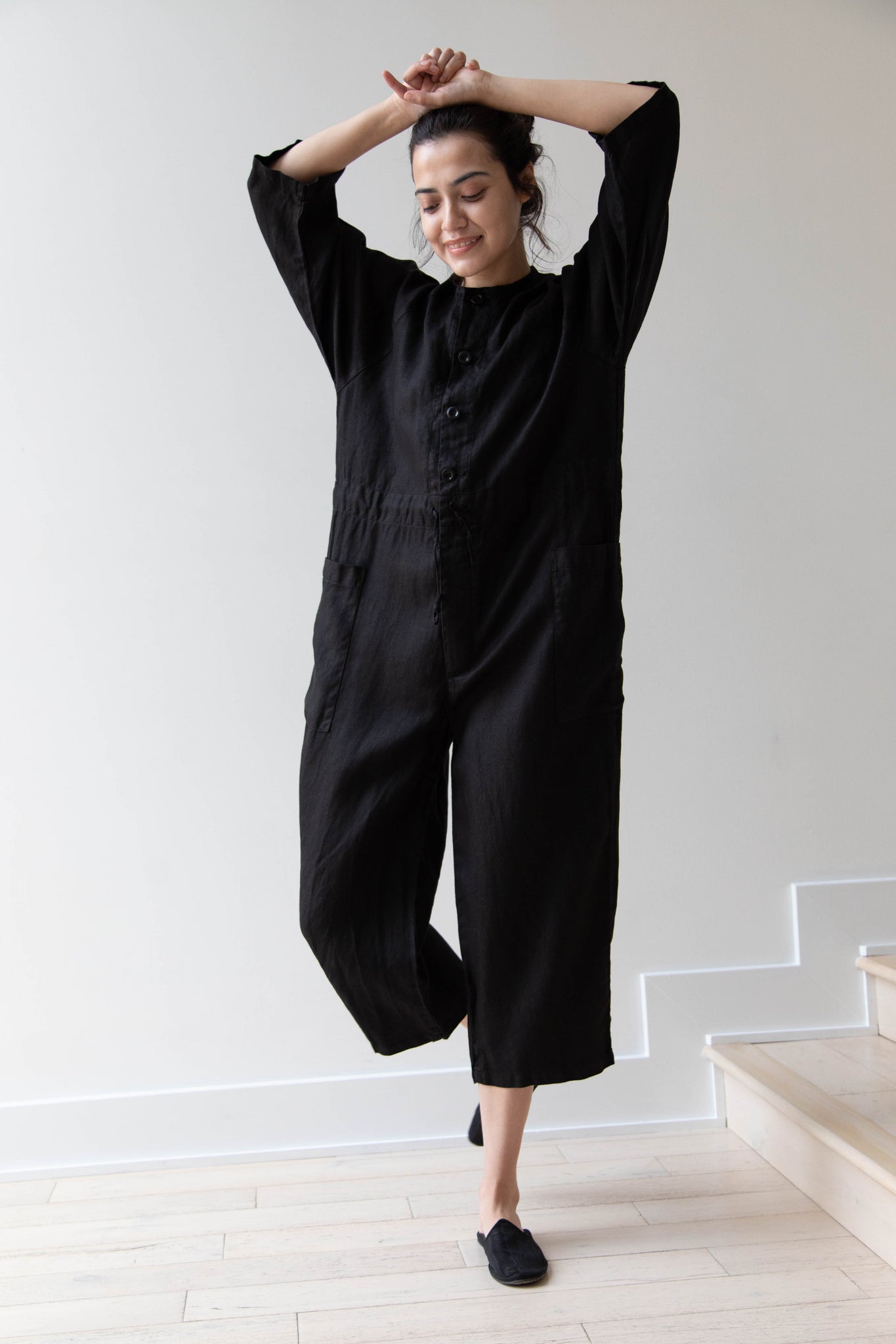 Laboratory | Linen Jumpsuit in Black