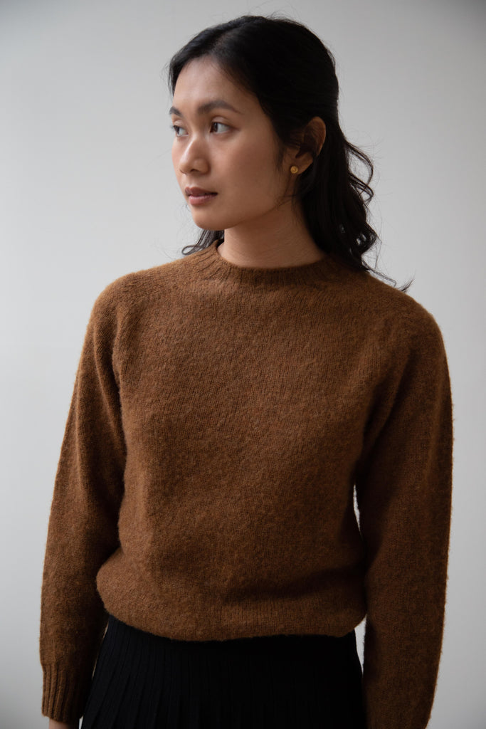 John Tulloch | Crew Neck Sweater in Walnut