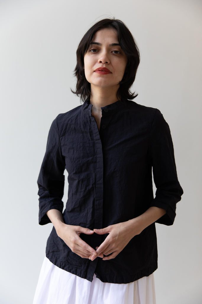 Bergfabel | Ada Shirt in Midnight Cotton Linen