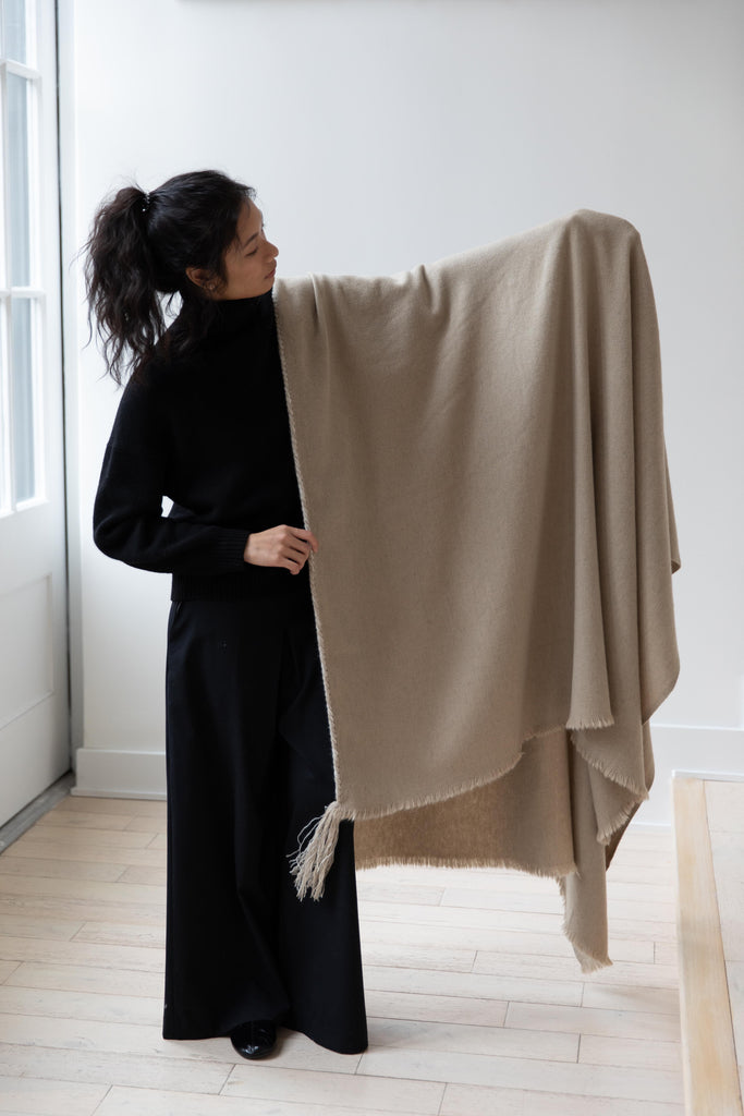 Norlha | Nomad Classic Braided Blanket in Golden Straw