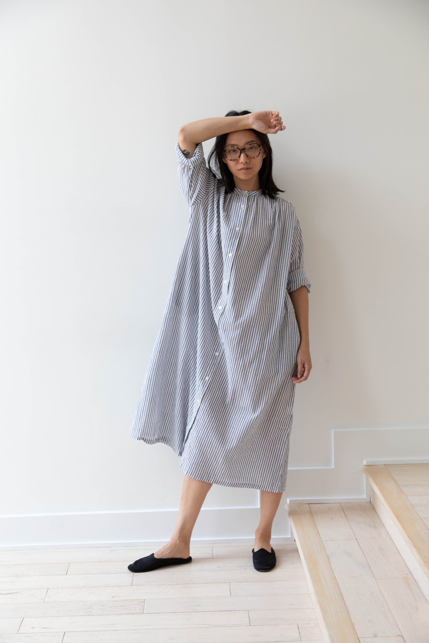 Ichi | Stripe Cotton Dress