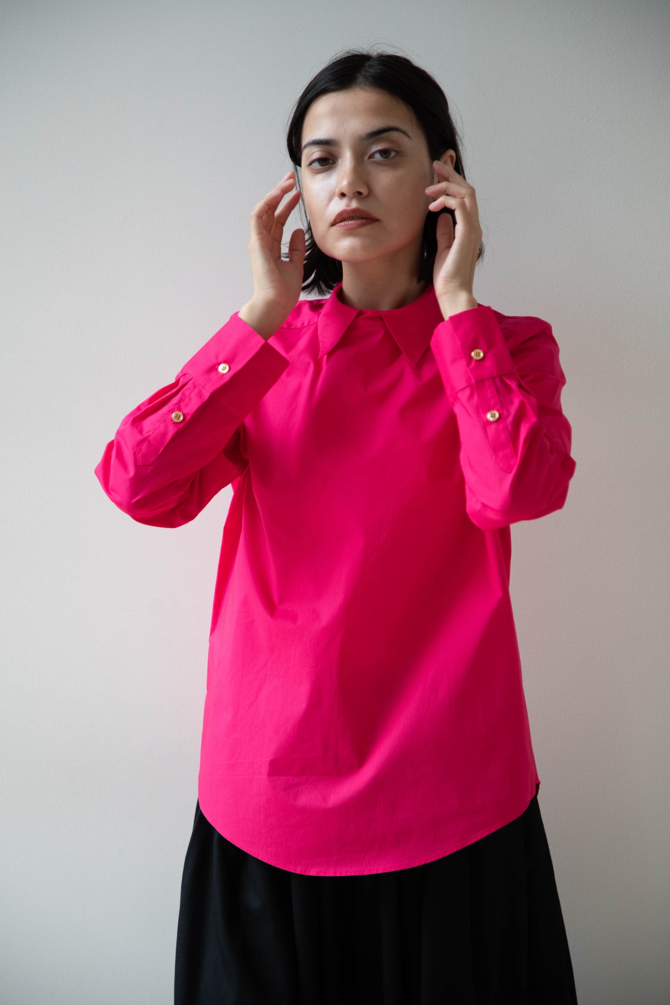 Atlantique Ascoli | Untitled 2 Blouse in Shocking Pink