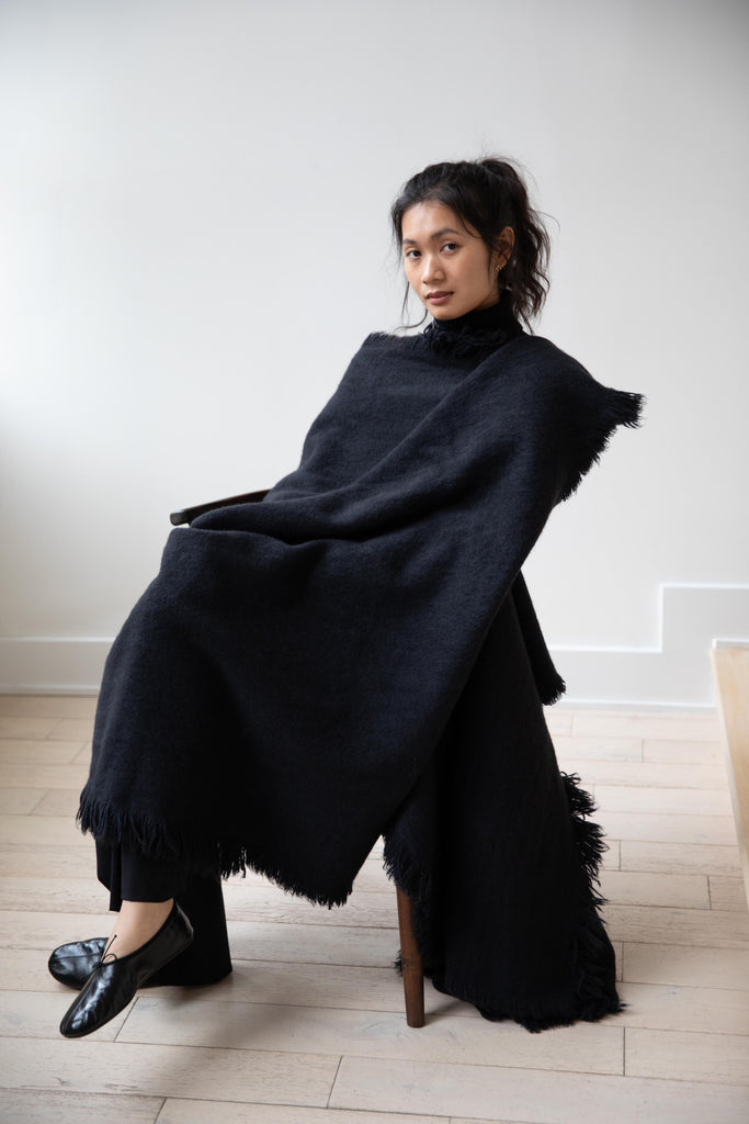Norlha | Nomad Dense Boiled Marmot Blanket in Midnight Blue