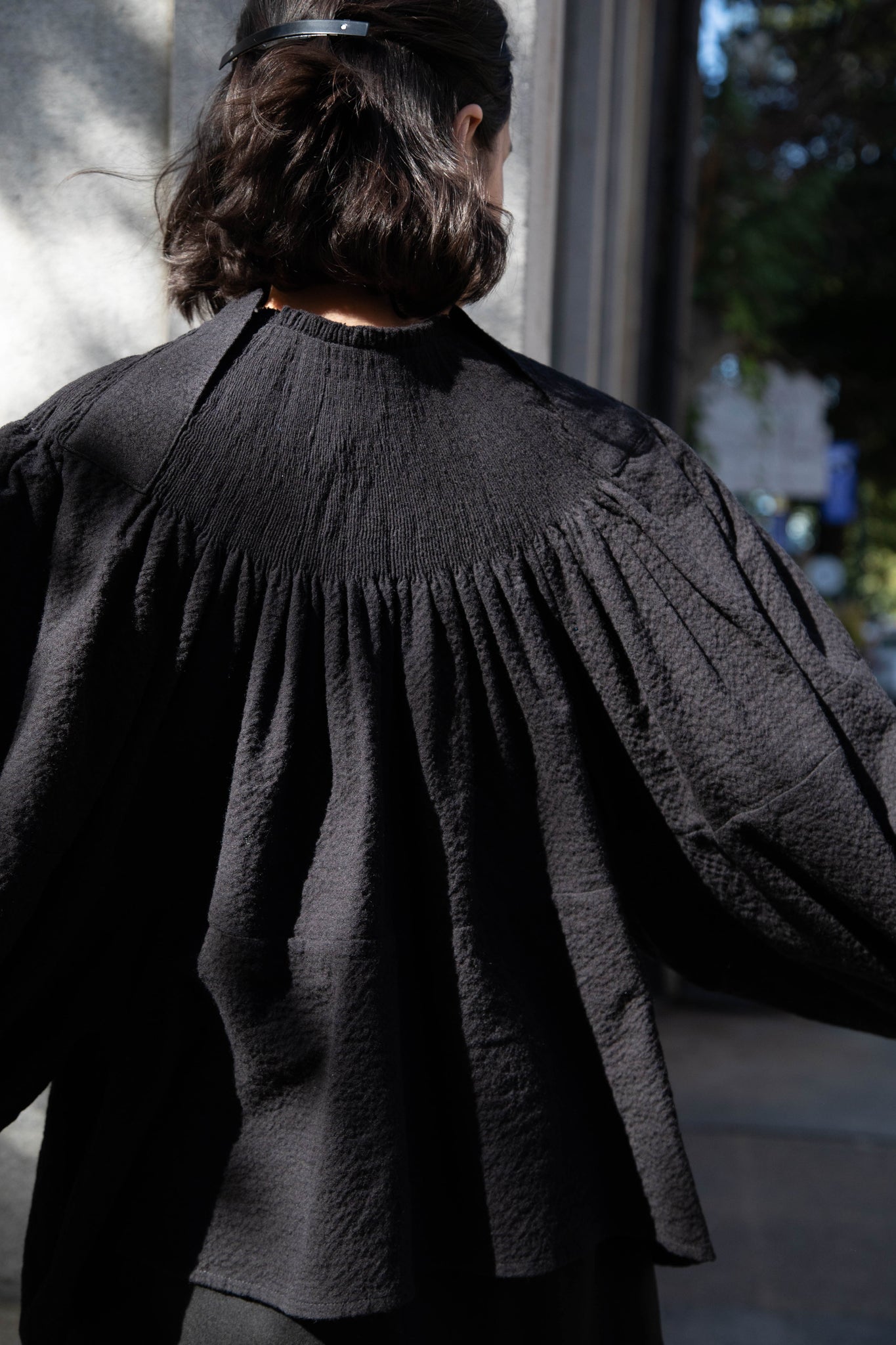 Renata Brenha | Fran Blouse in Black Cotton Wool