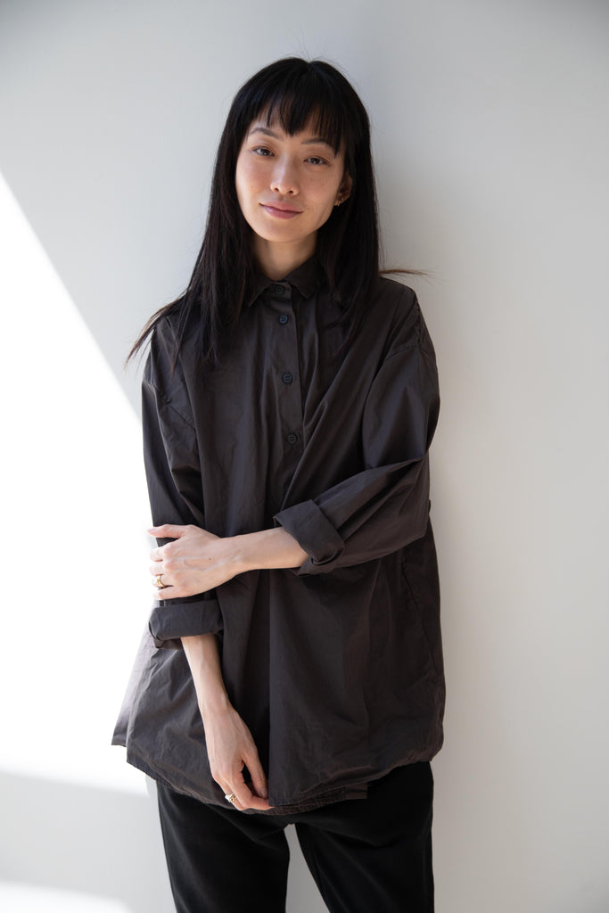 Bergfabel | Long Overshirt in Moss