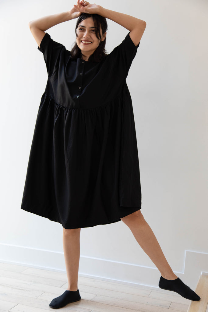 Gallego Desportes | Wool Dress in Black