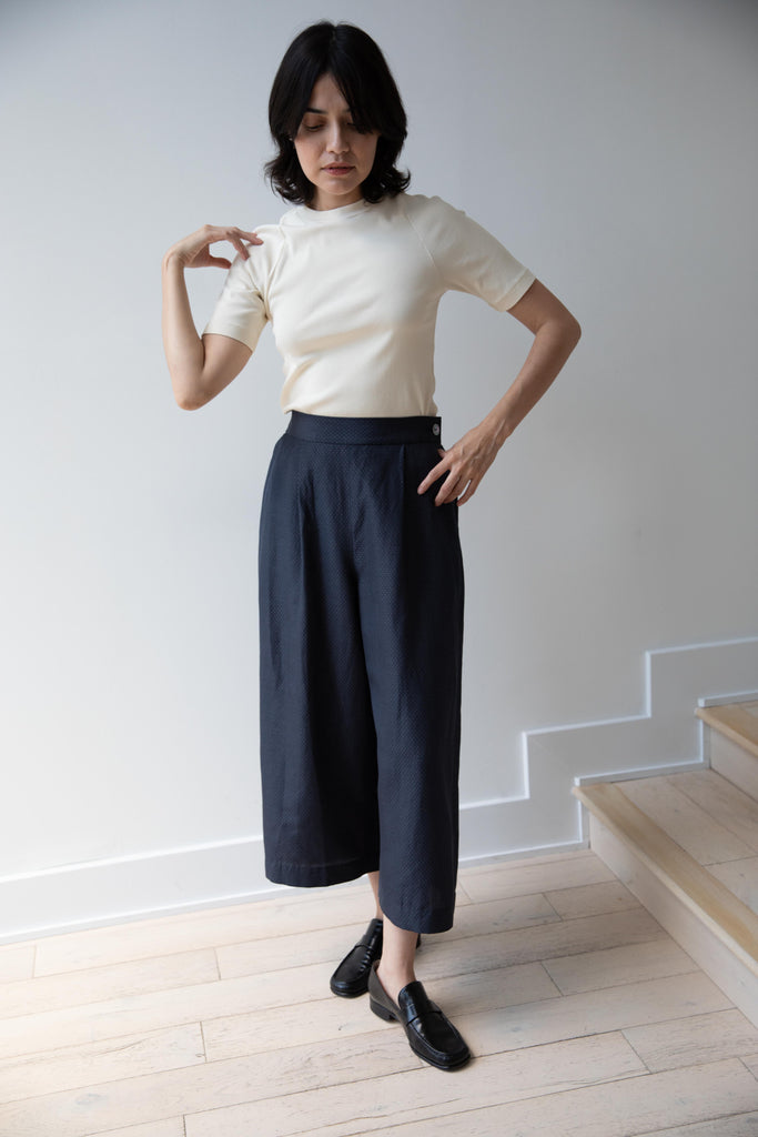 Arts & Science | Buck Tuck Easy Wide Pants in Gasuri Navy