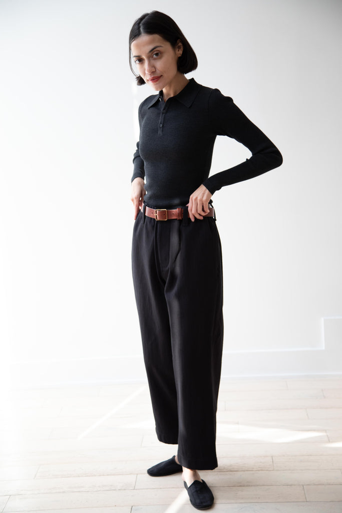 Evan Kinori | Elastic Pants in Black