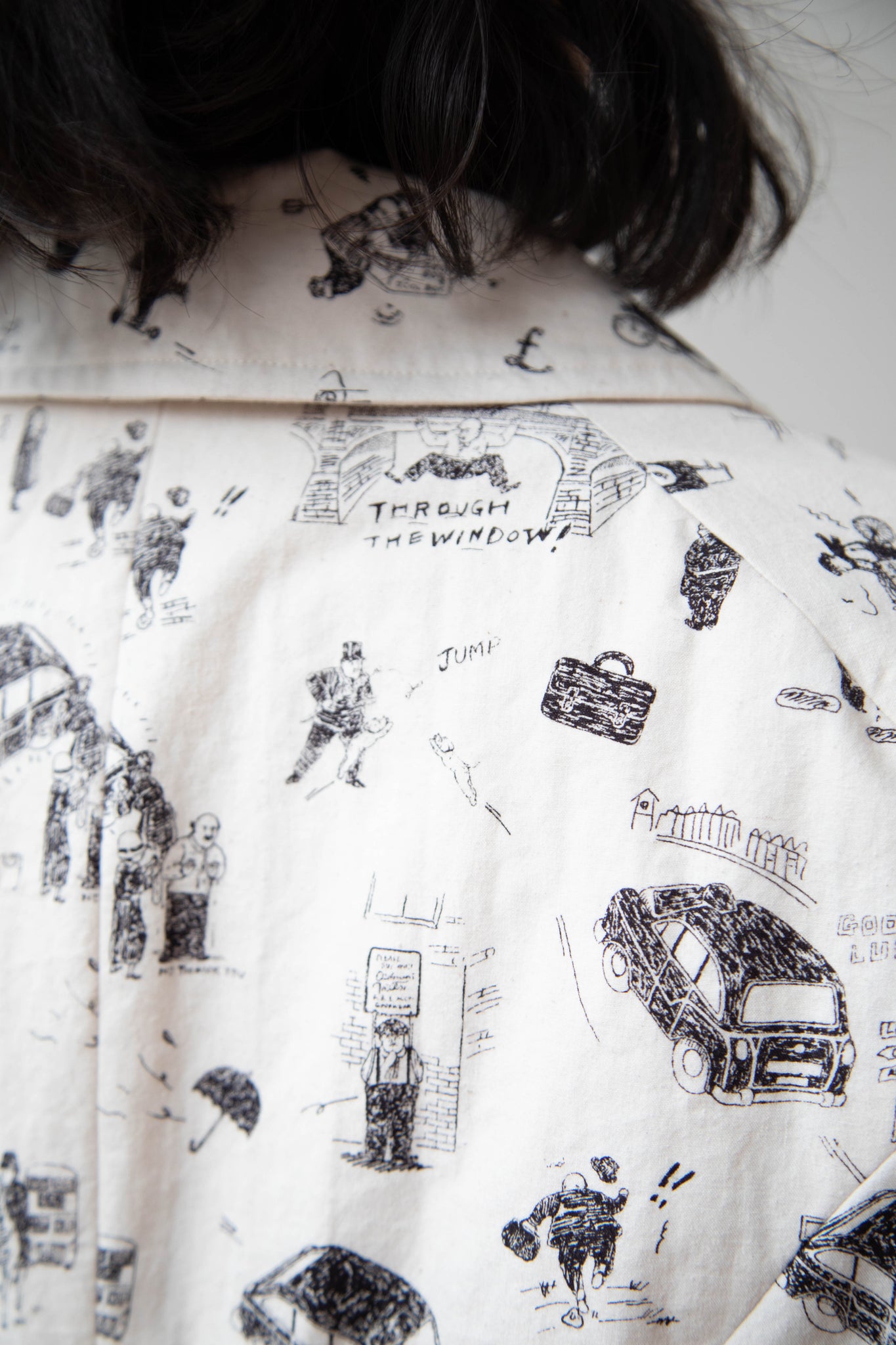 Old Man's Tailor | Riding Jacket in "Where is My Dog?" Print in Natural