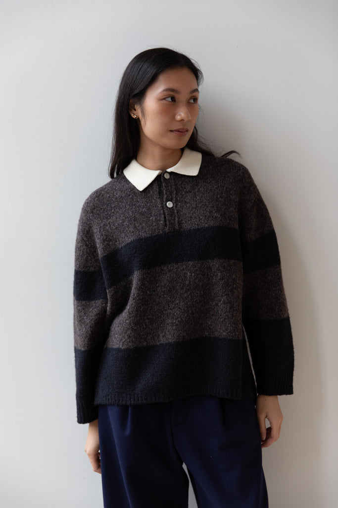 Aseedonclöud | Blushed Rugger Knit in Dark Brown