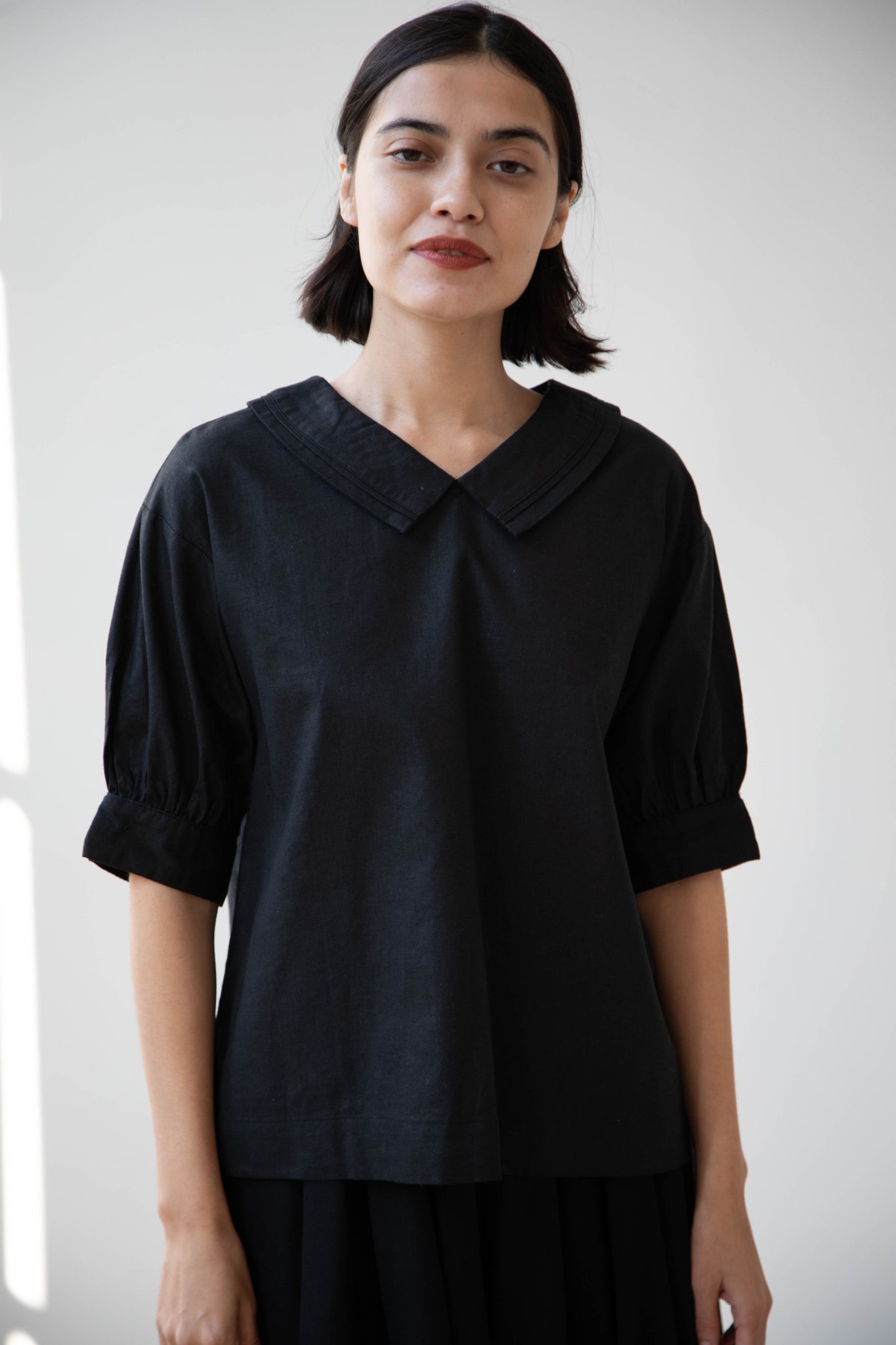 Robe de Peau | Puff Sleeve Blouse in Black