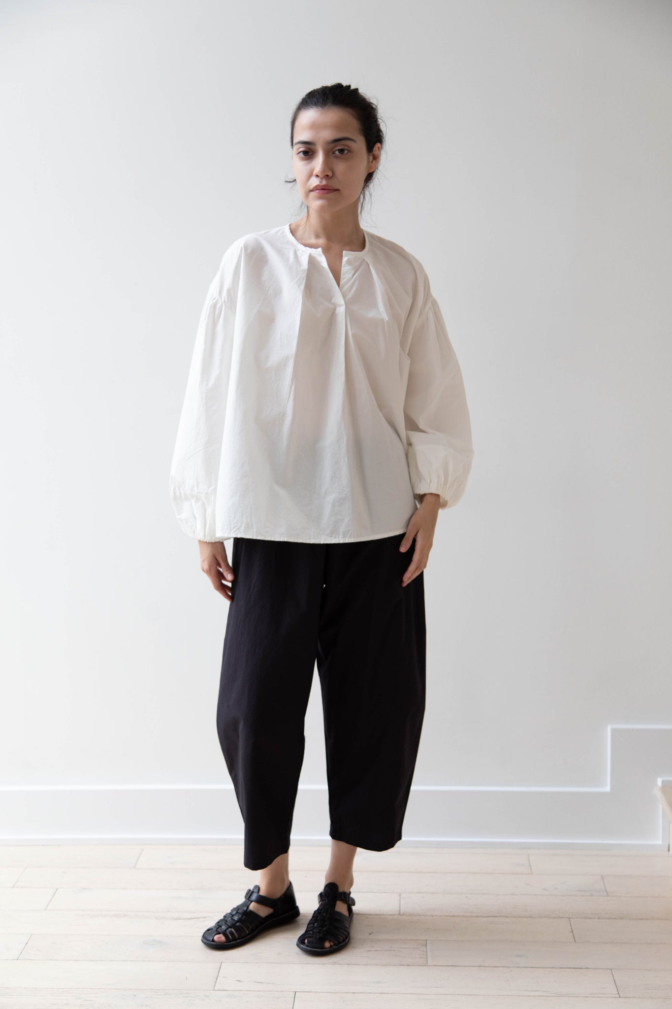 Gauze | Modernist Blouse in White