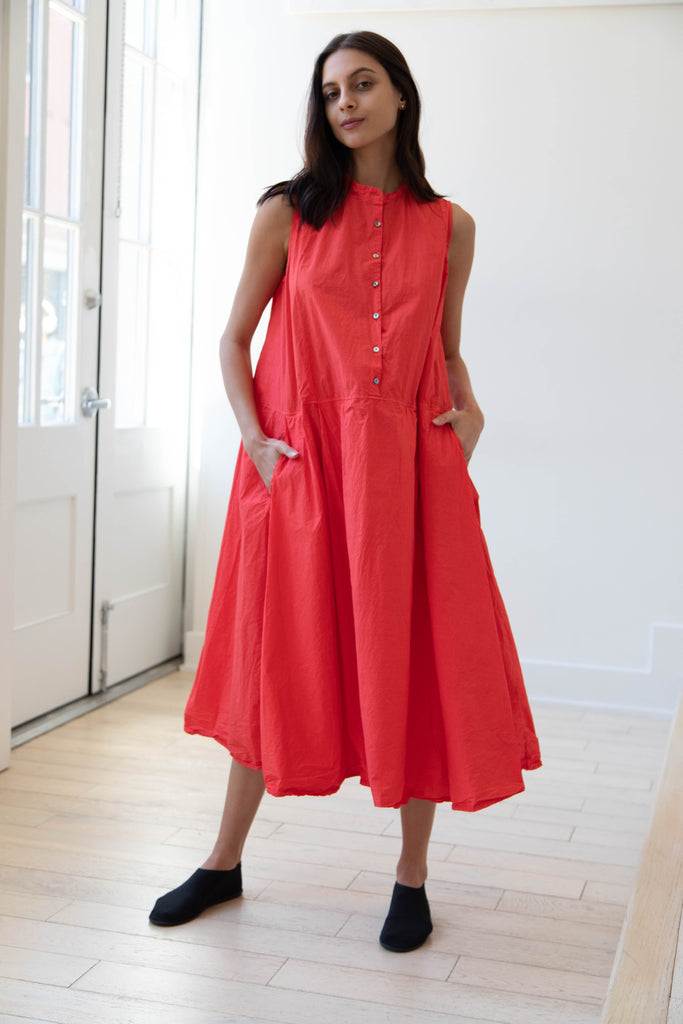 Album di Famiglia | TC Cotton Sleeveless Dress in Red
