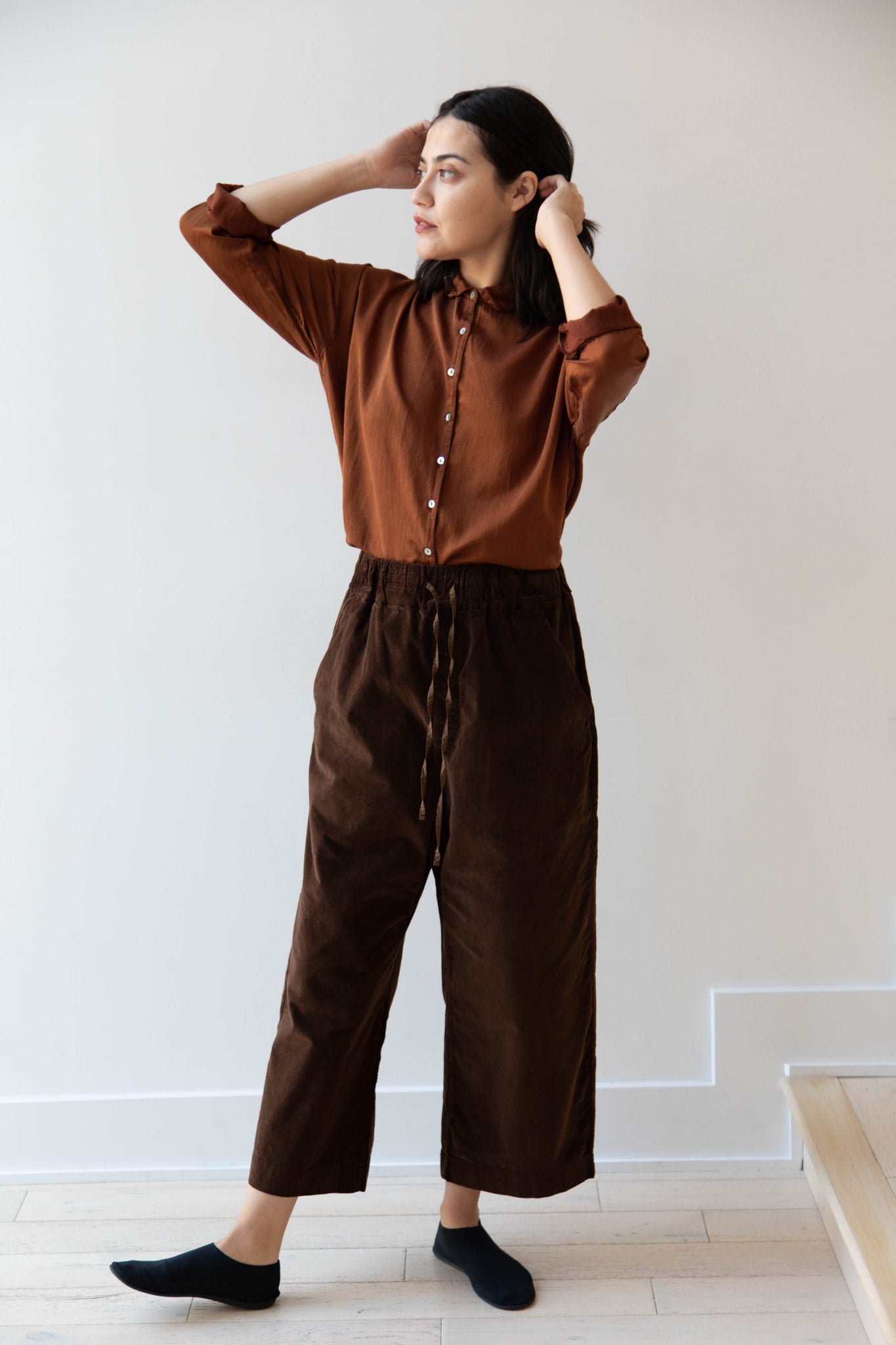 Namu Shop - Album di Famiglia Wide & Short Trousers TC - Navy