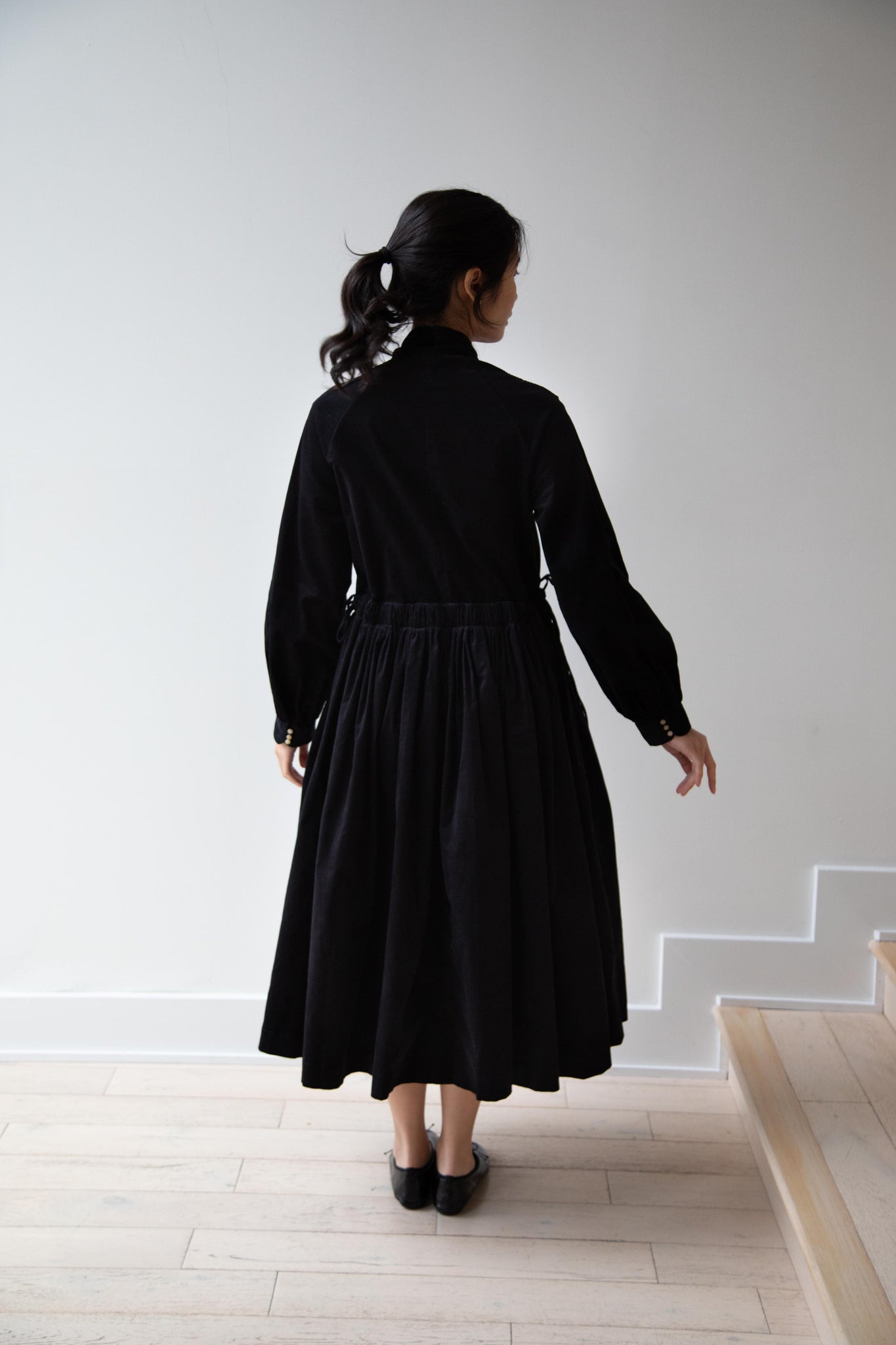 black neck tie dress Italian Summer Tie Neck Midi Dress Black