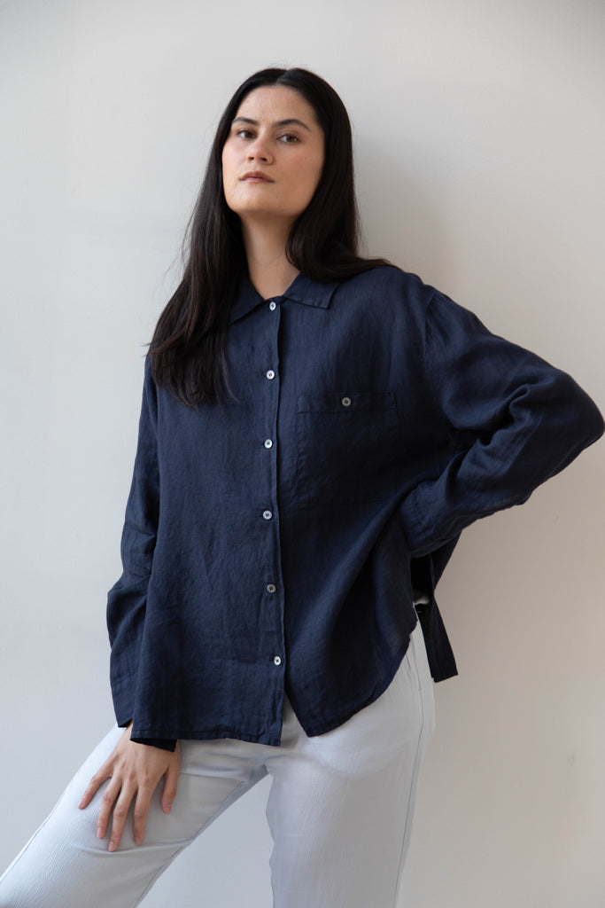 Barena Venezia | Cristy Telino Blouse in Navy