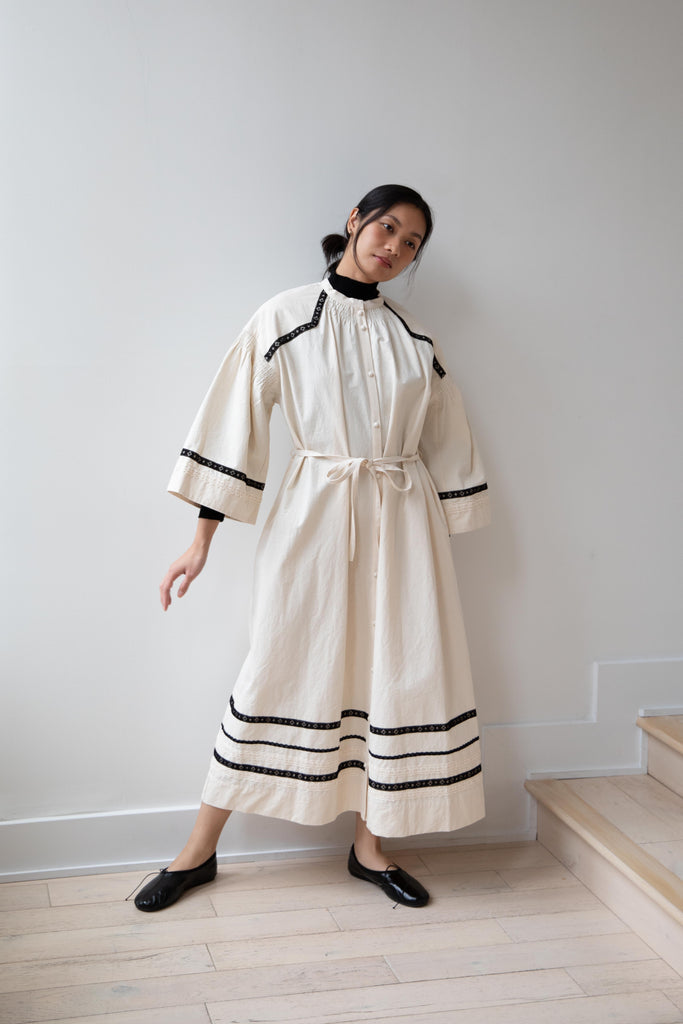 Aseedonclöud | Academic Gown Dress in Natural Cotton