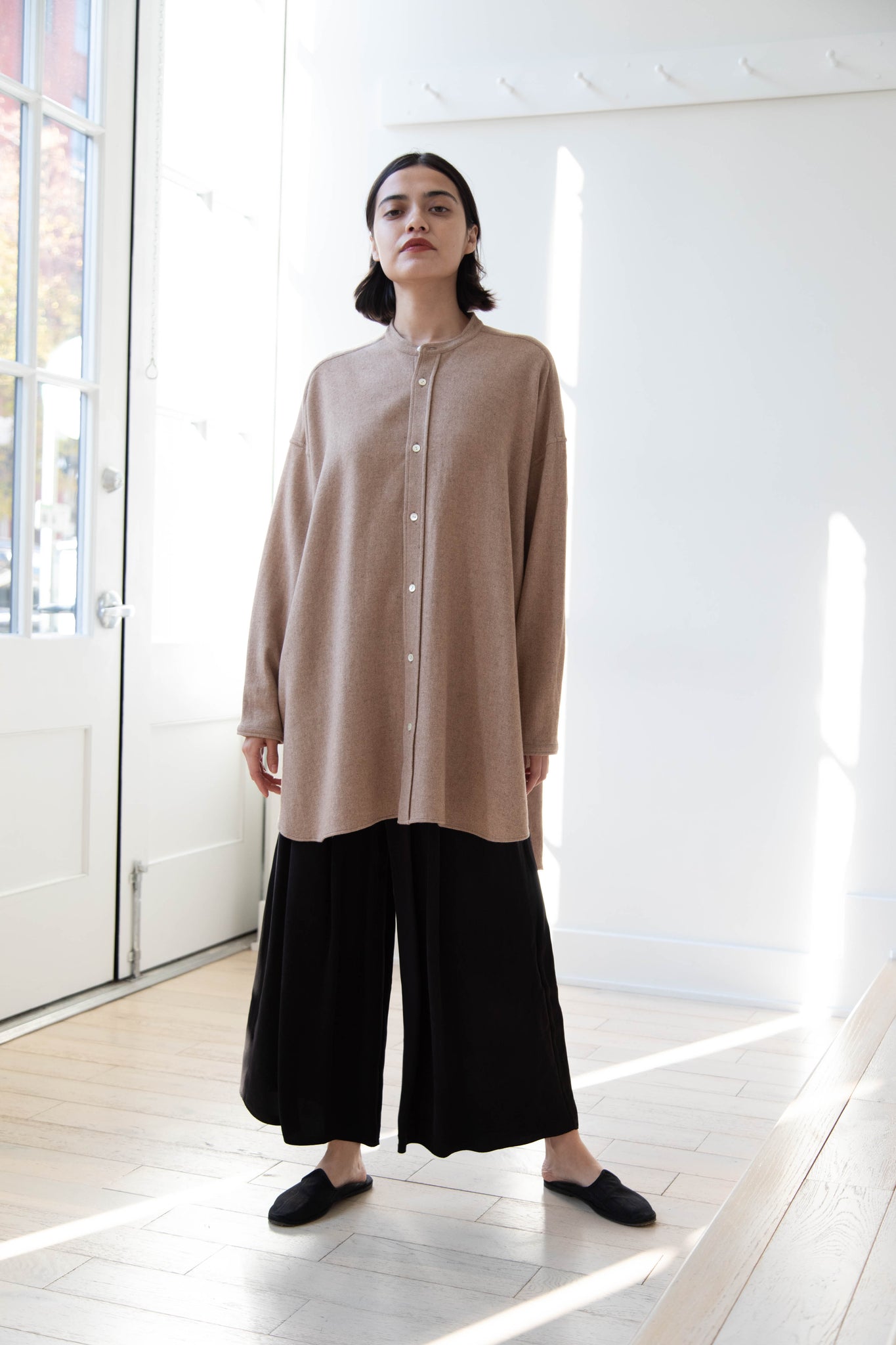 Arts & Science | Open Front Night Shirt in Cashmere & Wool