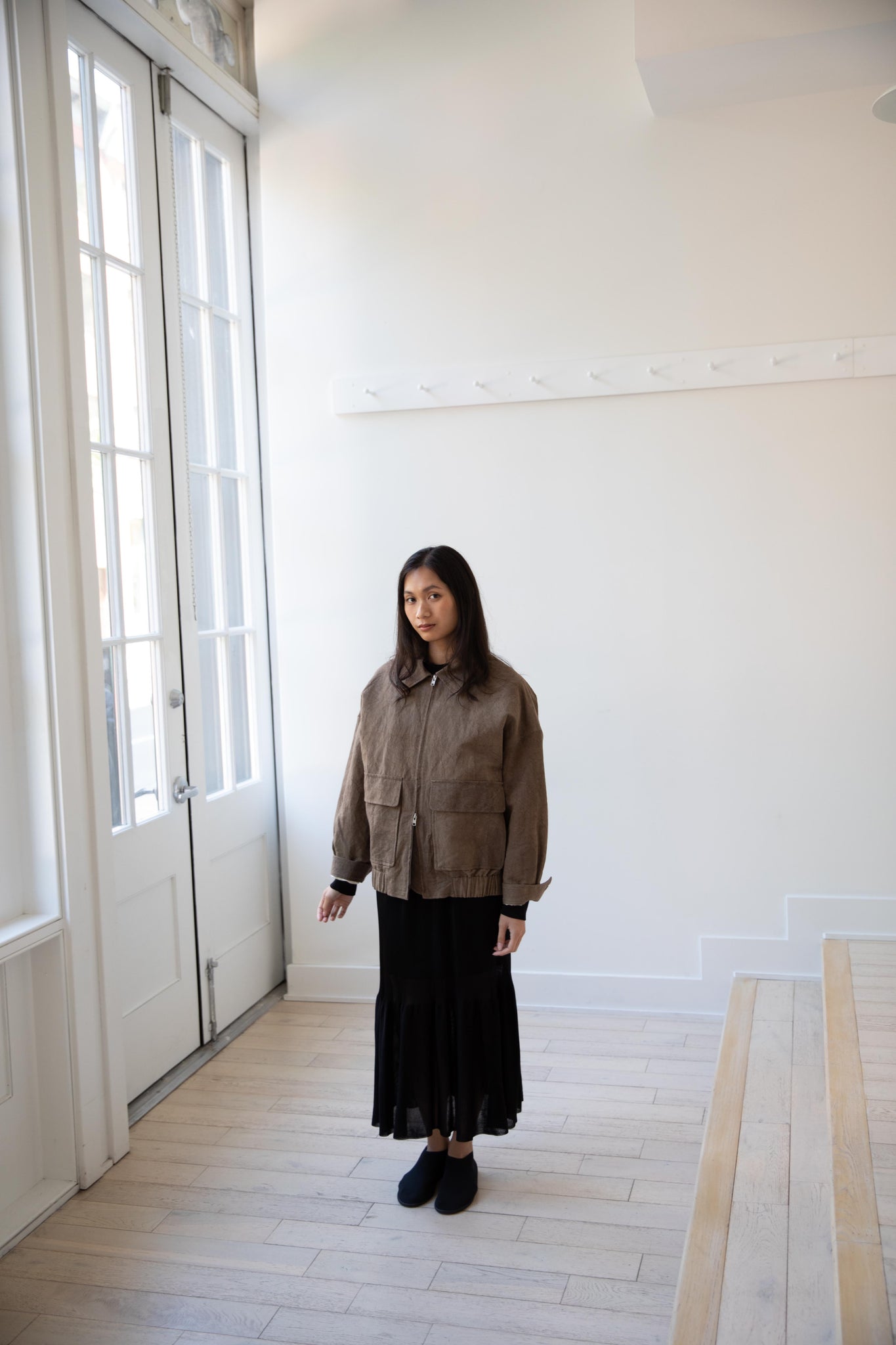 rennes — Evan Kinori | Zip Jacket Two in Brown