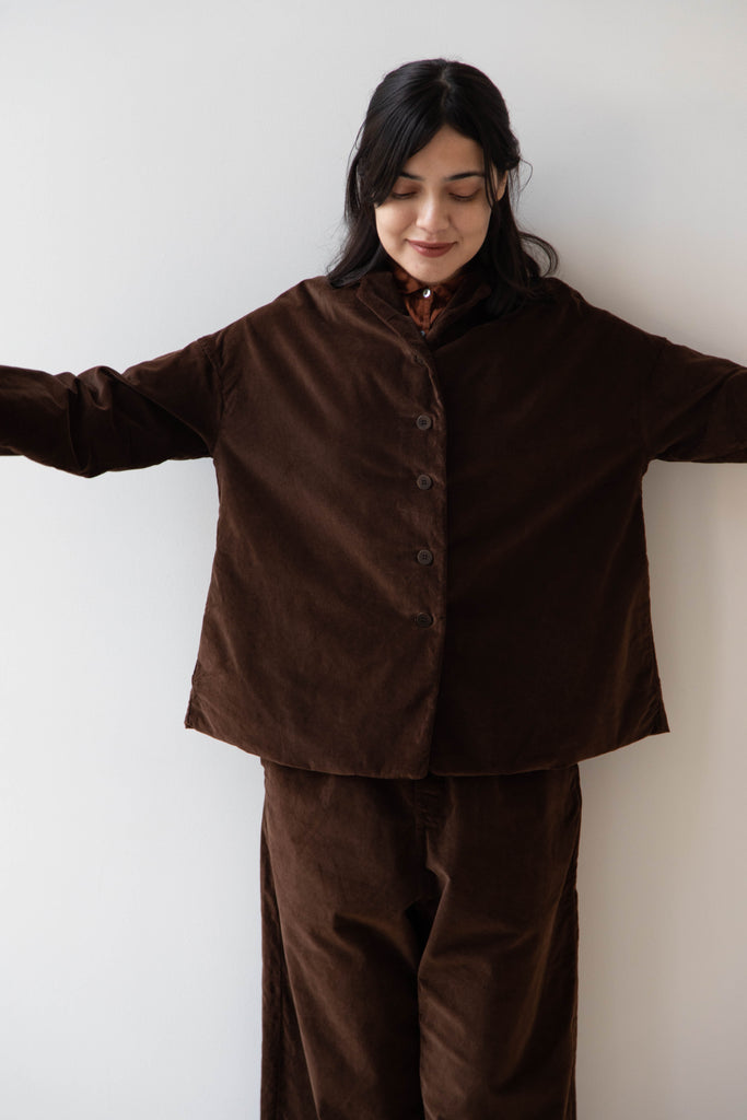 Album di Famiglia | Velvet Loose Blazer in Coffee