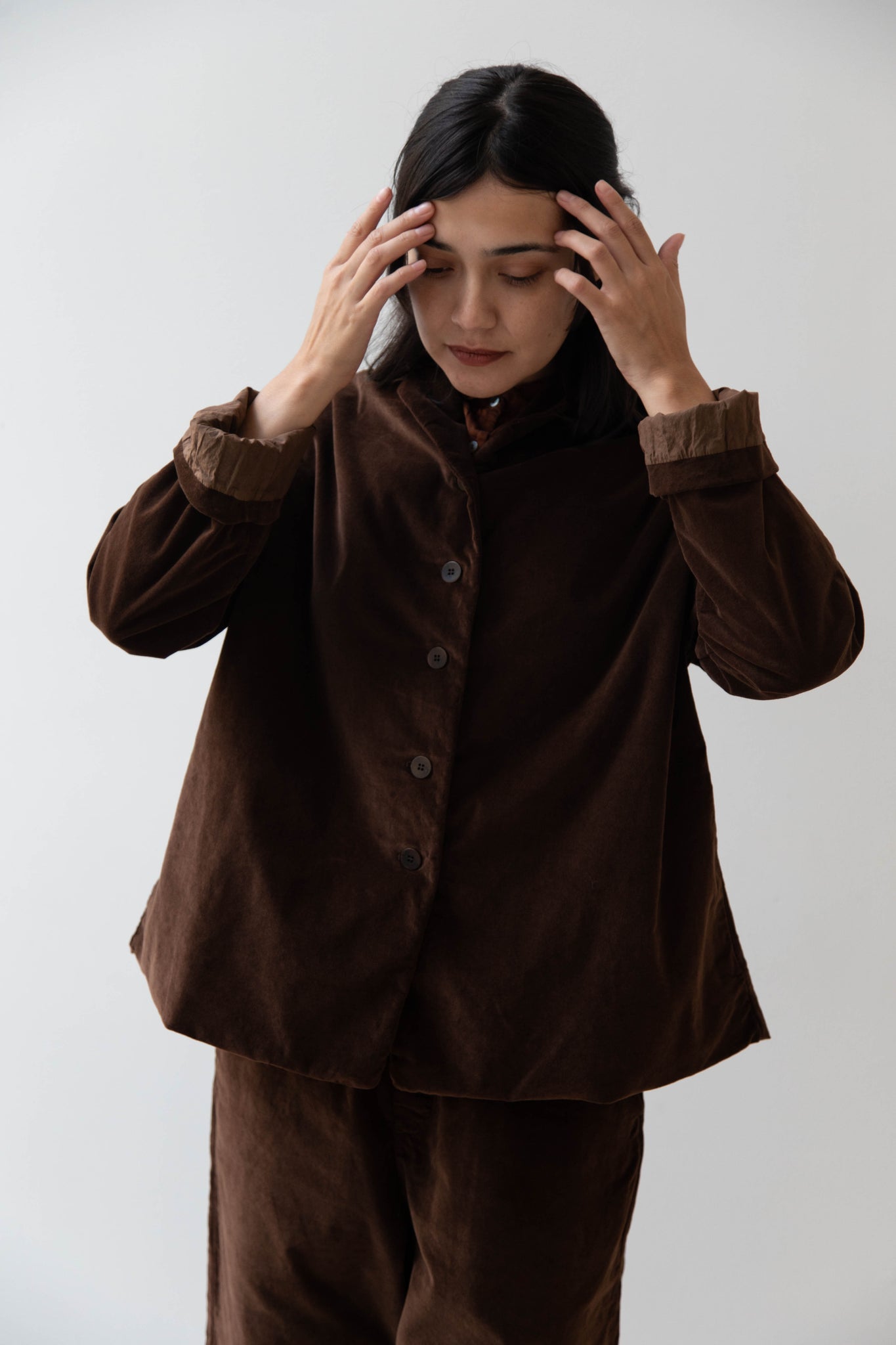 rennes — Album di Famiglia | Velvet Loose Blazer in Coffee