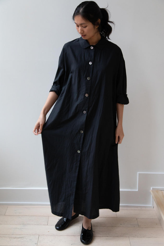 Arts & Science | Back Gather Shirt Dress in Black