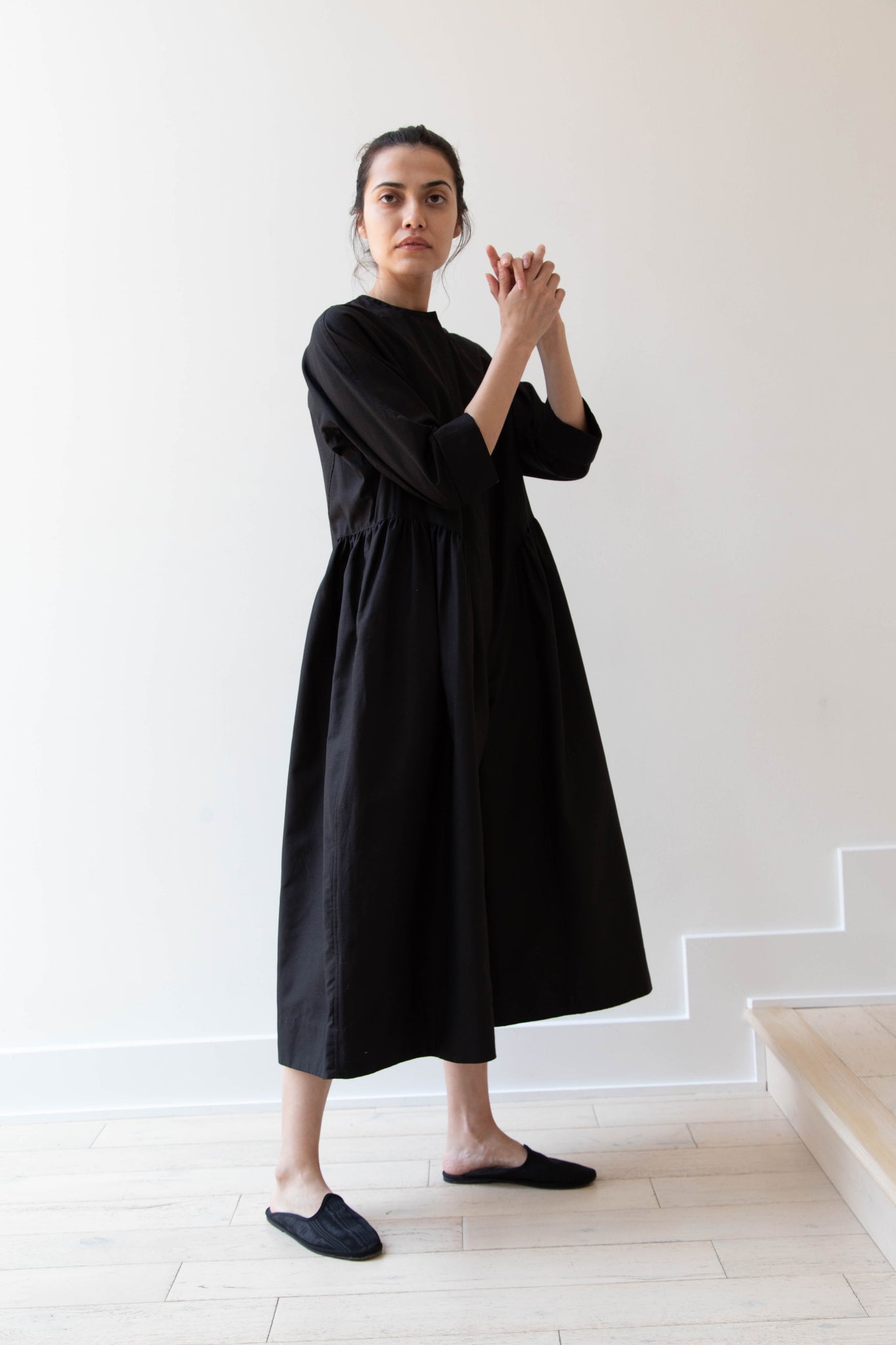 Tenne Handcrafted Modern | Side Gather Jumpsuit in Black