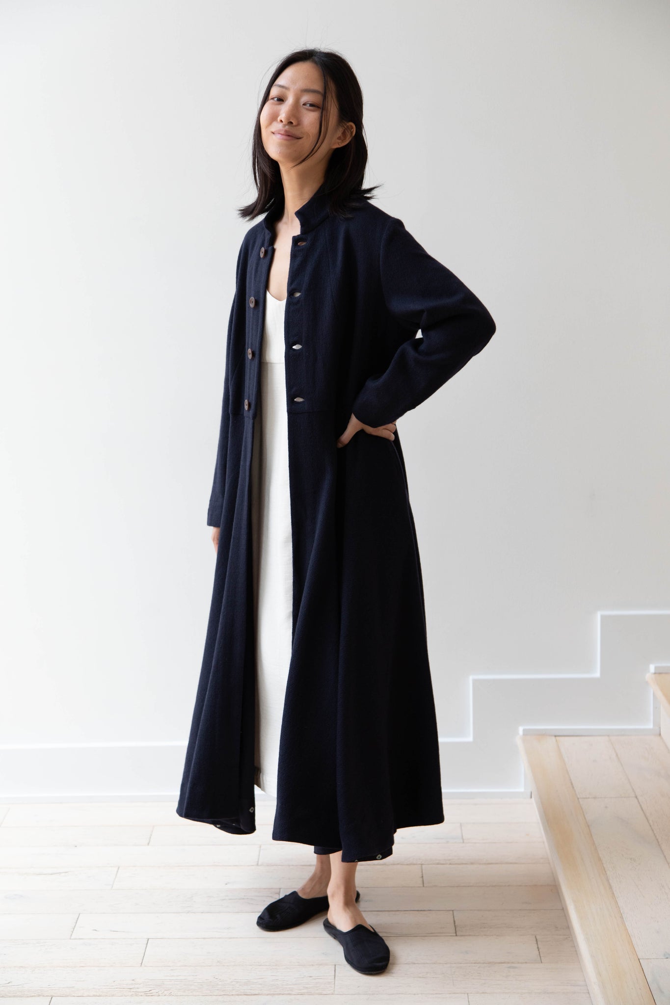 Maku | Keats Coat in Indigo Wool