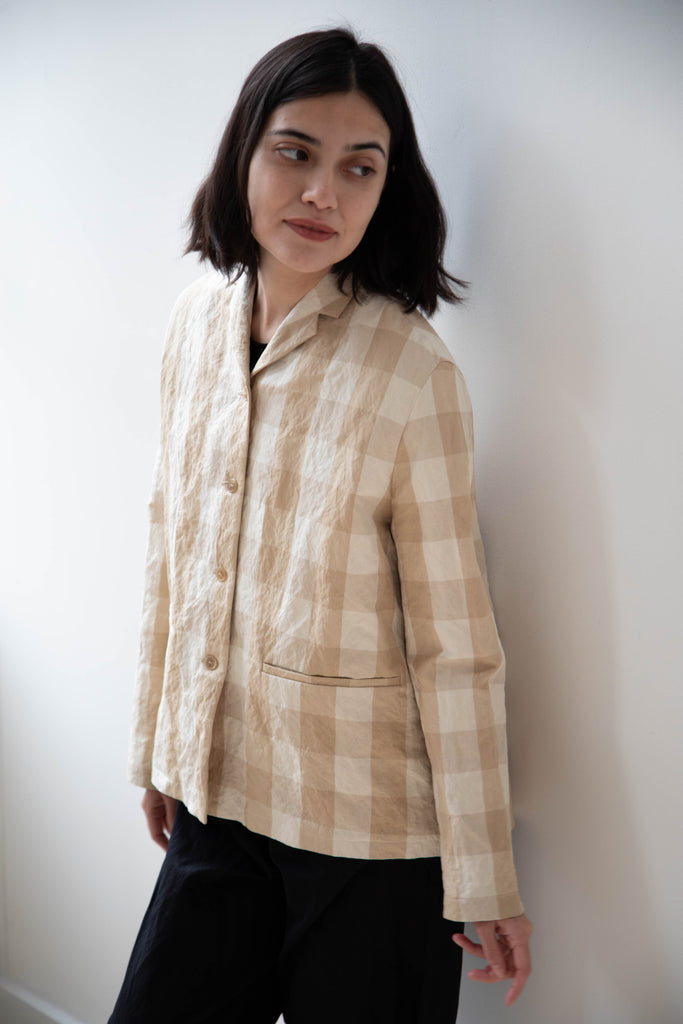 Apuntob | Check Jacket in Natural