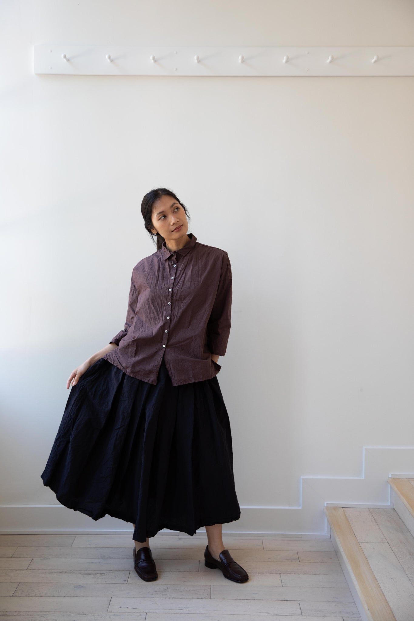 rennes — Album di Famiglia | Short Collar Shirt TC in Grape