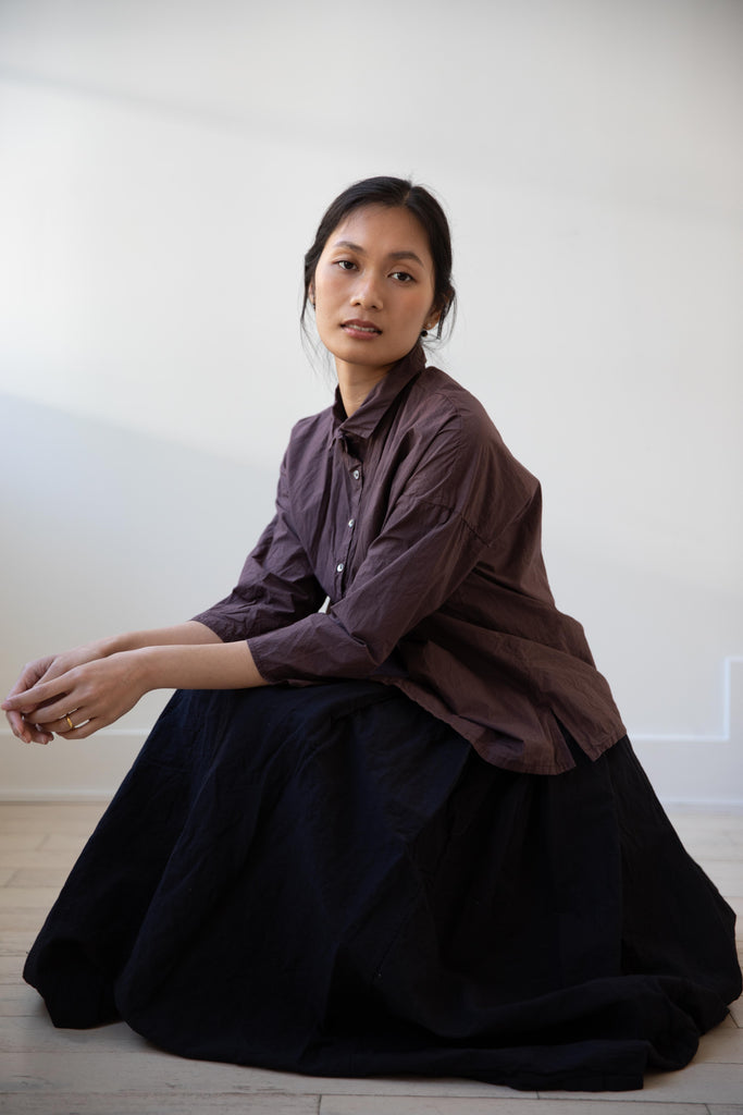 Album di Famiglia | Short Collar Shirt TC in Grape