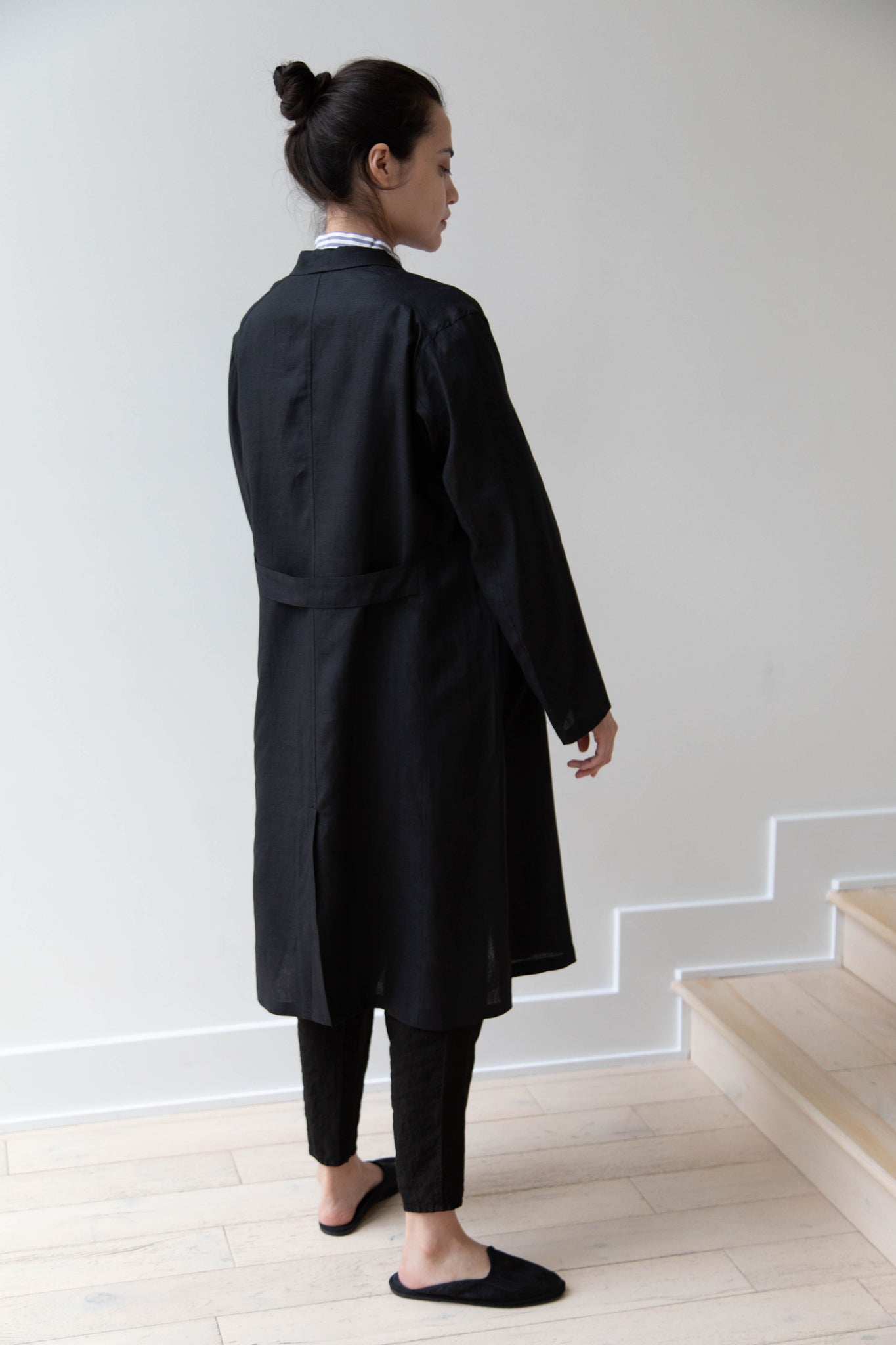 Old Man's Tailor | Embroidered Work Coat Black
