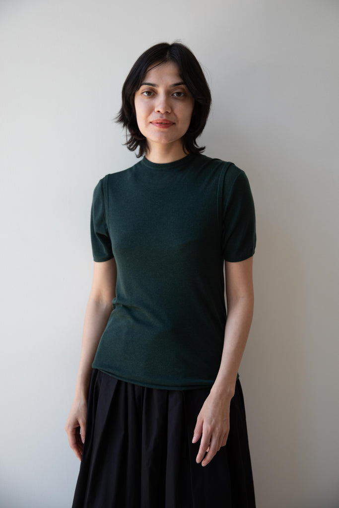 Aton | Layered T-Shirt in Green