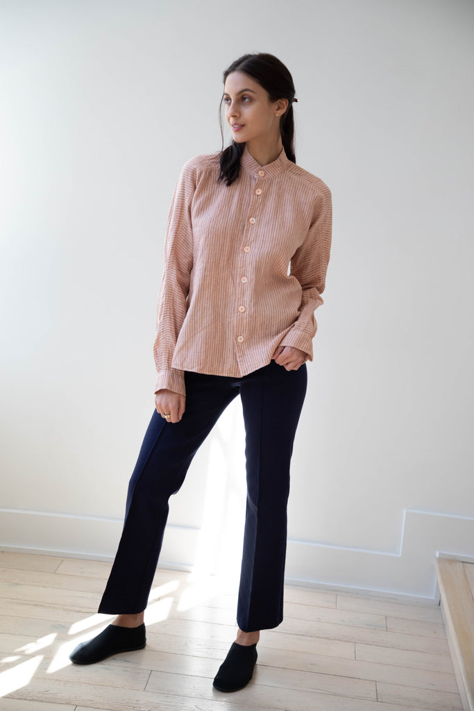 Seventyfive | Long Sleeve Shirt in Blush Linen