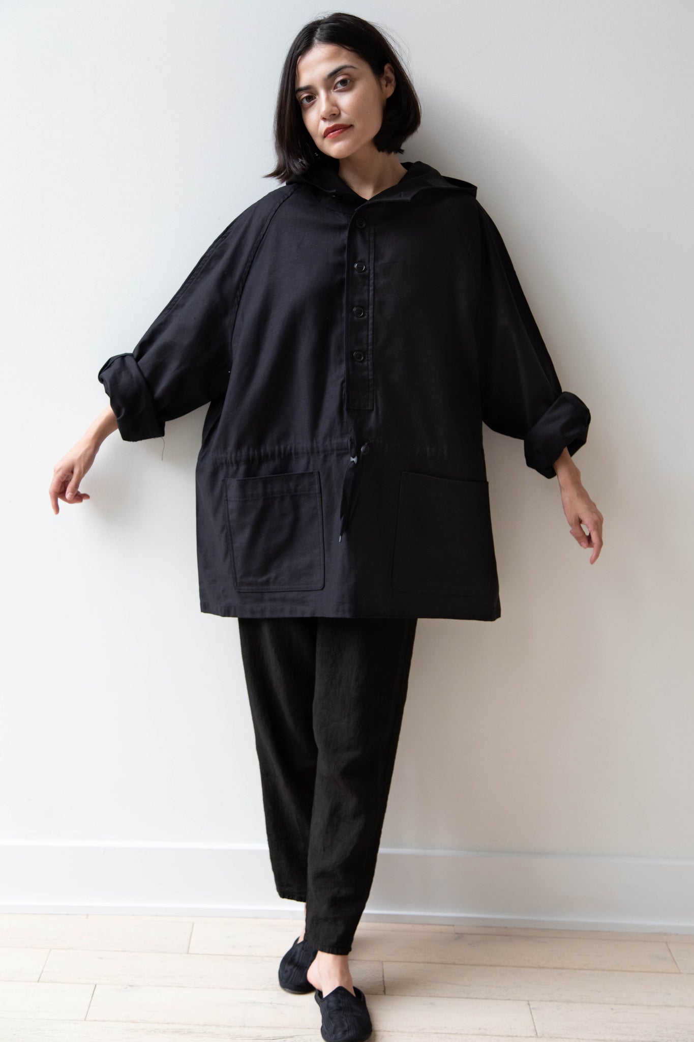 Armen | Anorak Pullover in Black