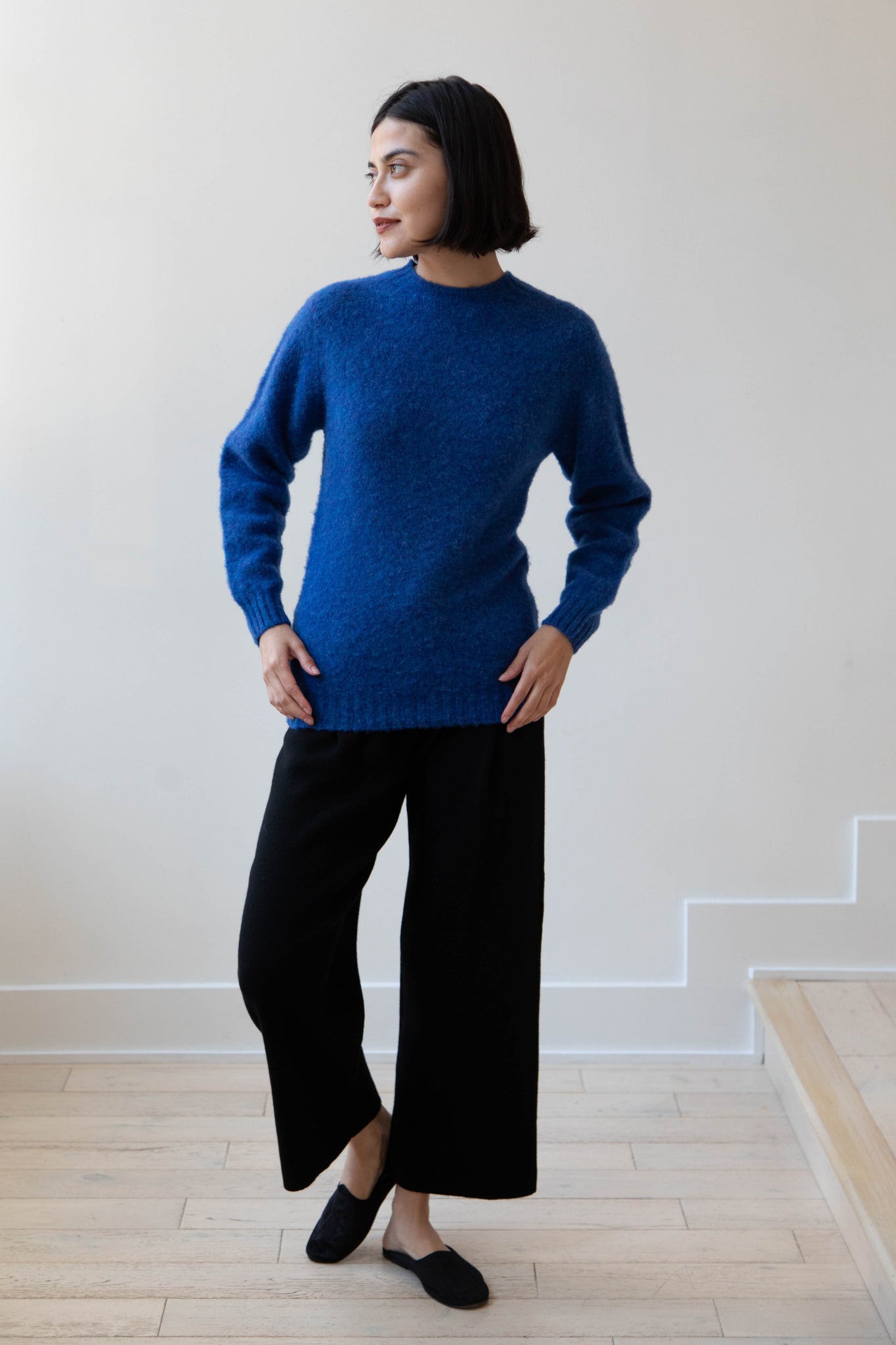 John Tulloch | Crewneck Sweater in Cobalt Blue
