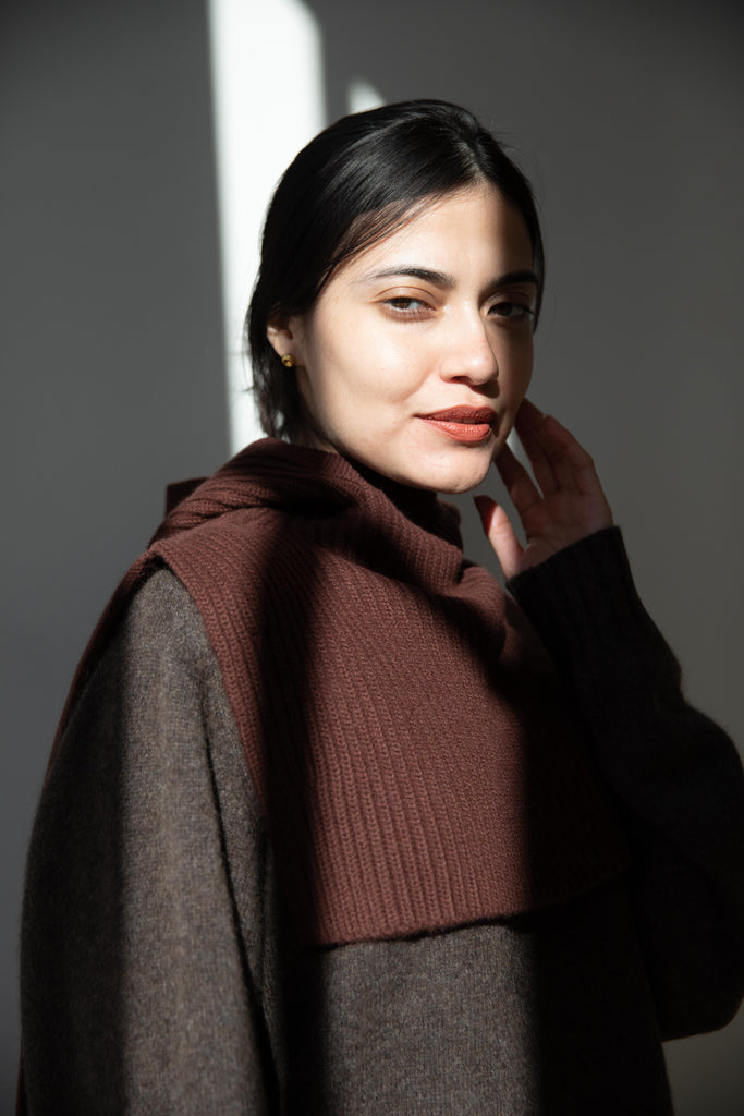 Carven | Chocolate-Burgundy Hood