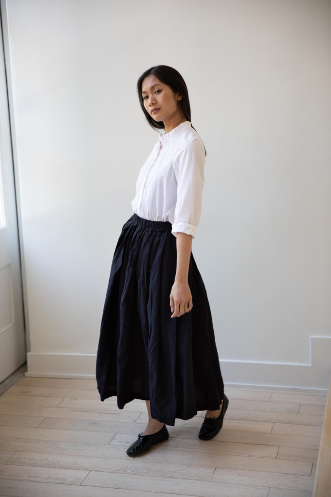 Bergfabel | Matilde Skirt in Midnight Cotton Linen