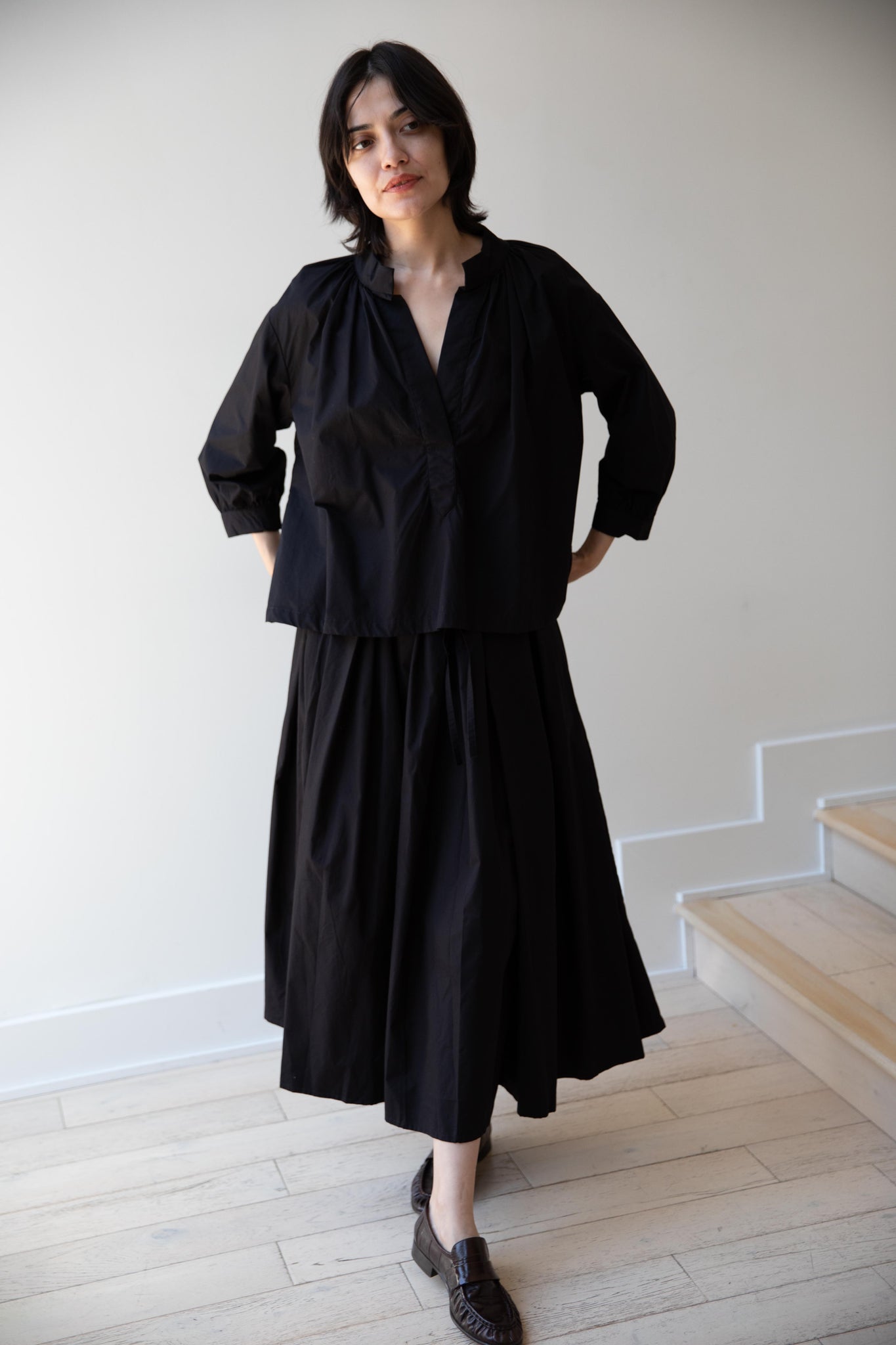 rennes — Gallego Desportes | Marguerite Shirt in Black