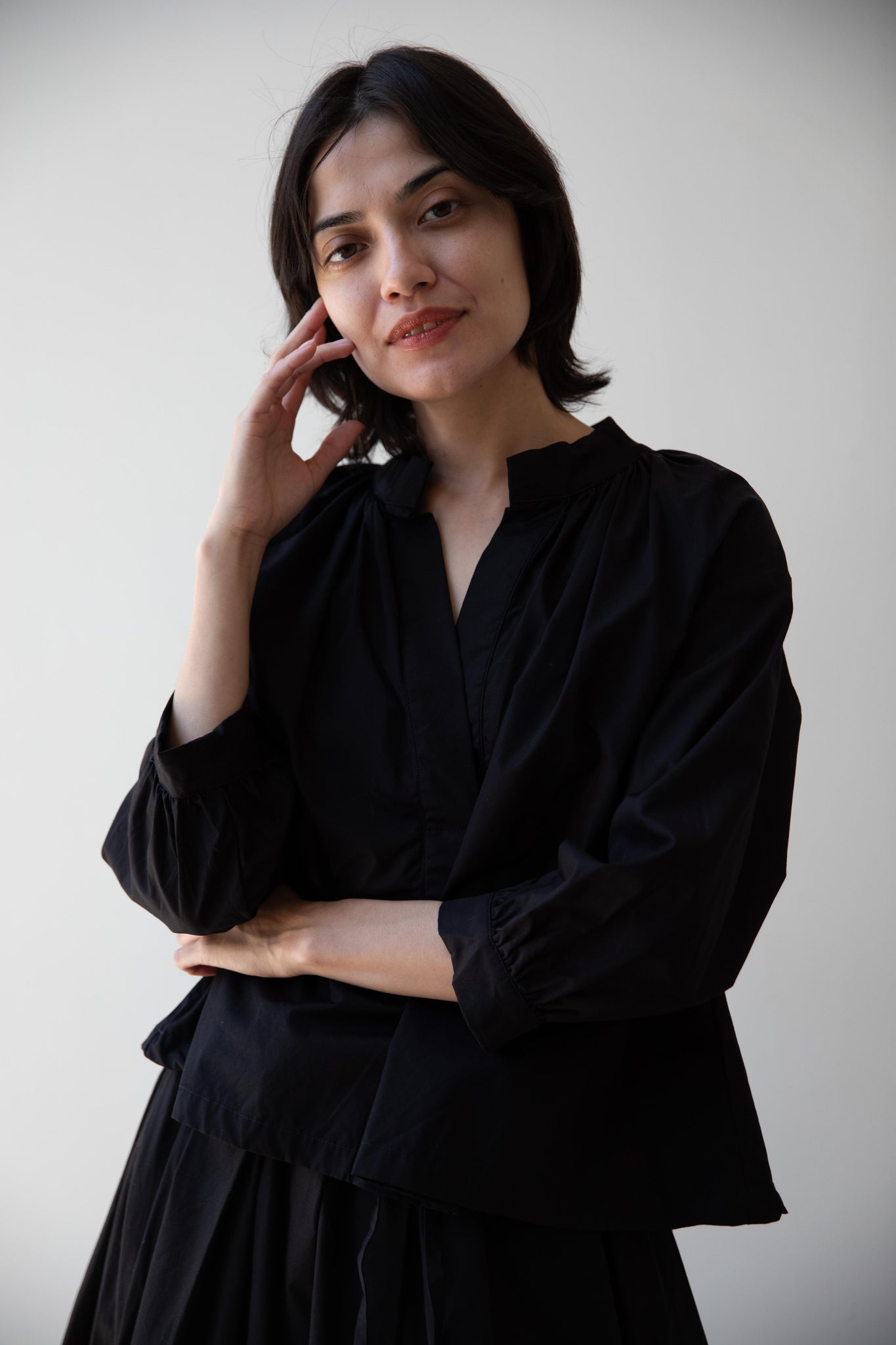 rennes — Gallego Desportes | Marguerite Shirt in Black