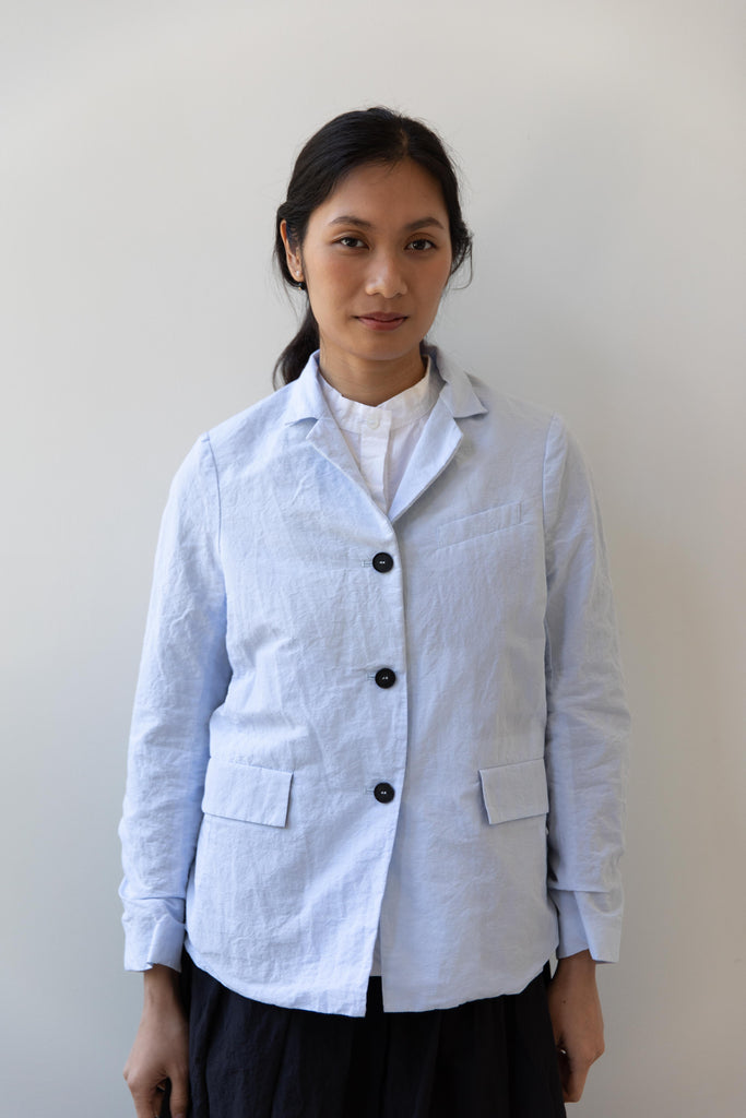 Bergfabel | Giulia Jacket in Light Blue Cotton Linen